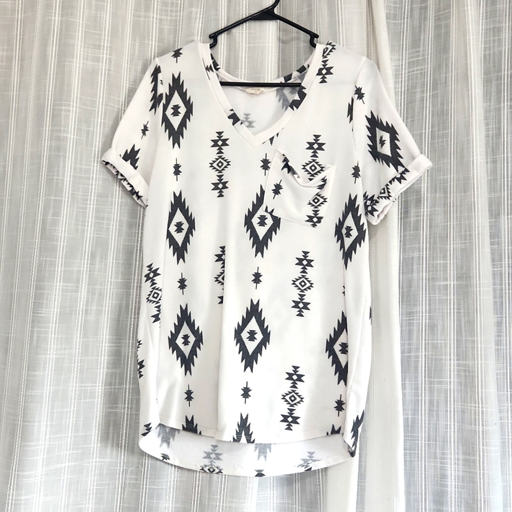 Lovely Melody Aztec print top